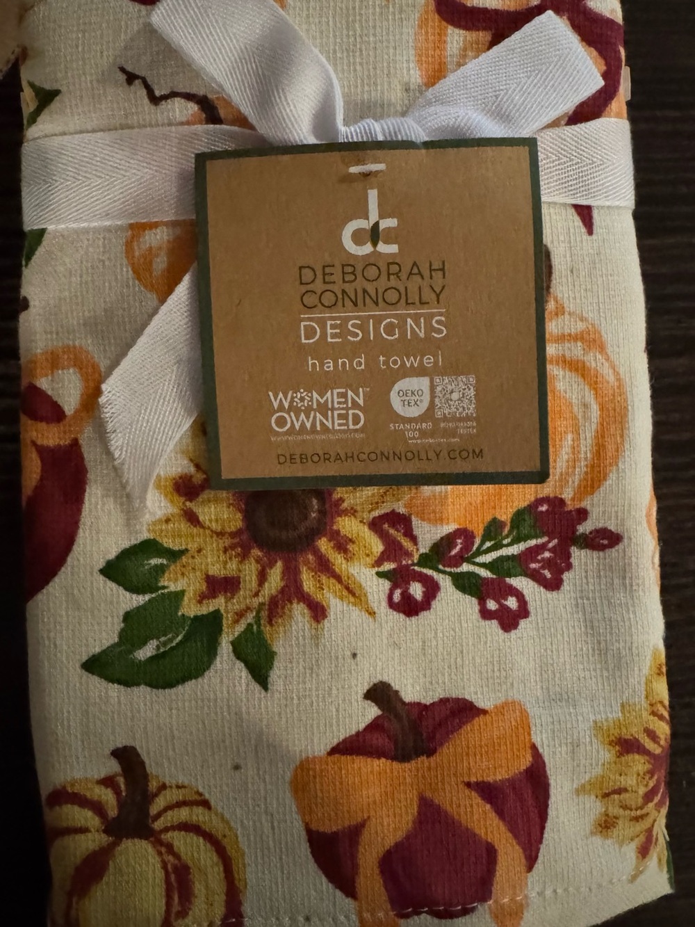 New: 2 cute Autumn hand towels by Deborah Connolly.